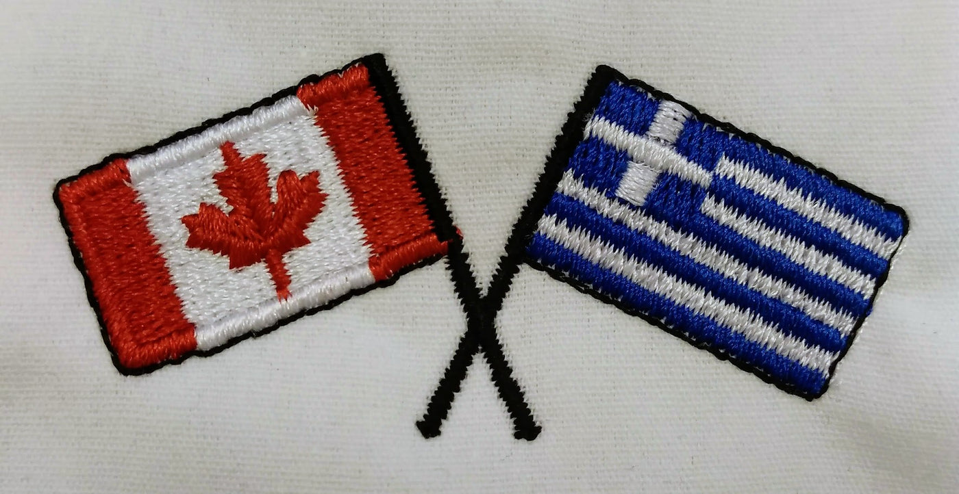 Canada - Greece Flag Embroidery