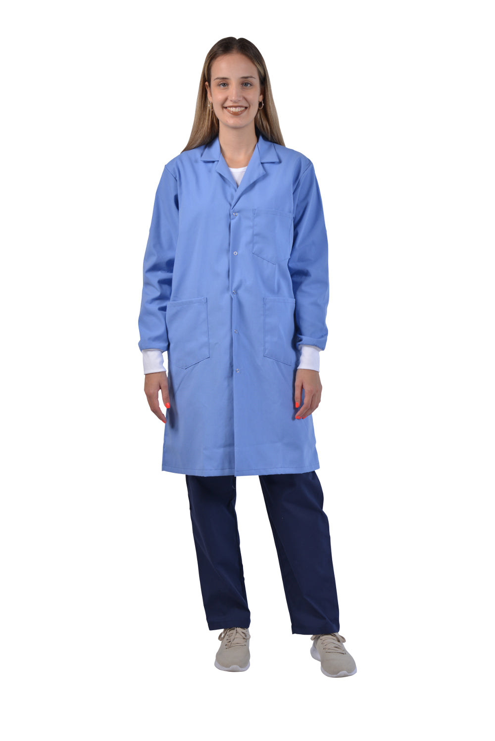 Ciel Blue - Avida Lab Coats 42" Unisex Lab Coat with Knit Cuffs (AAMI Level I Fabric)