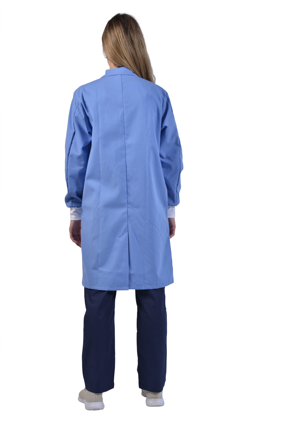 42 Unisex Lab Coat with Knit Cuffs AAMI Level I Fabric L