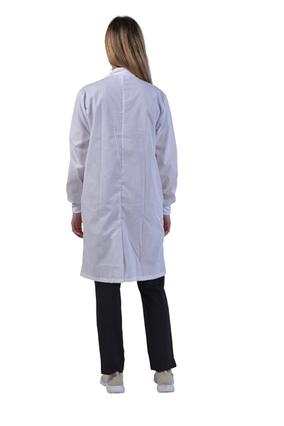 White - Avida Lab Coats 42" Unisex Lab Coat with Knit Cuffs