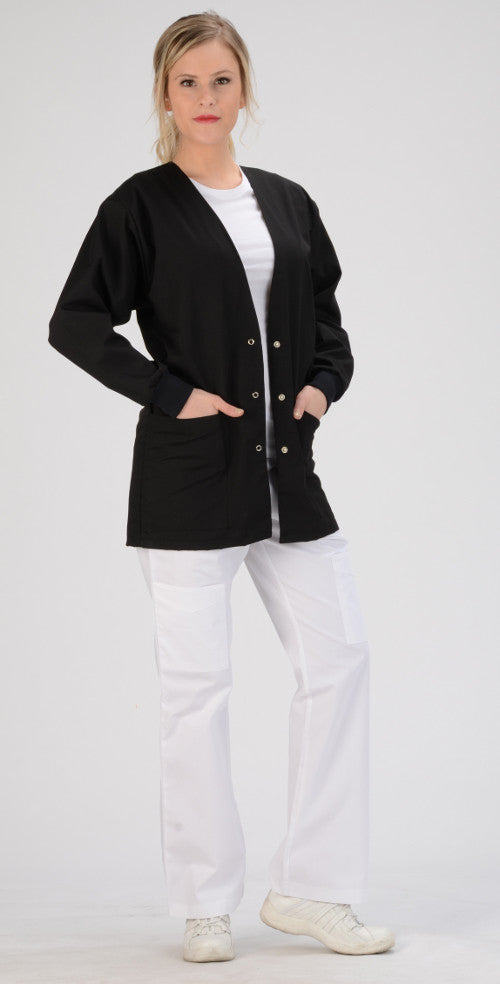 Black - Avida Core Cardigan Warm Up Jacket
