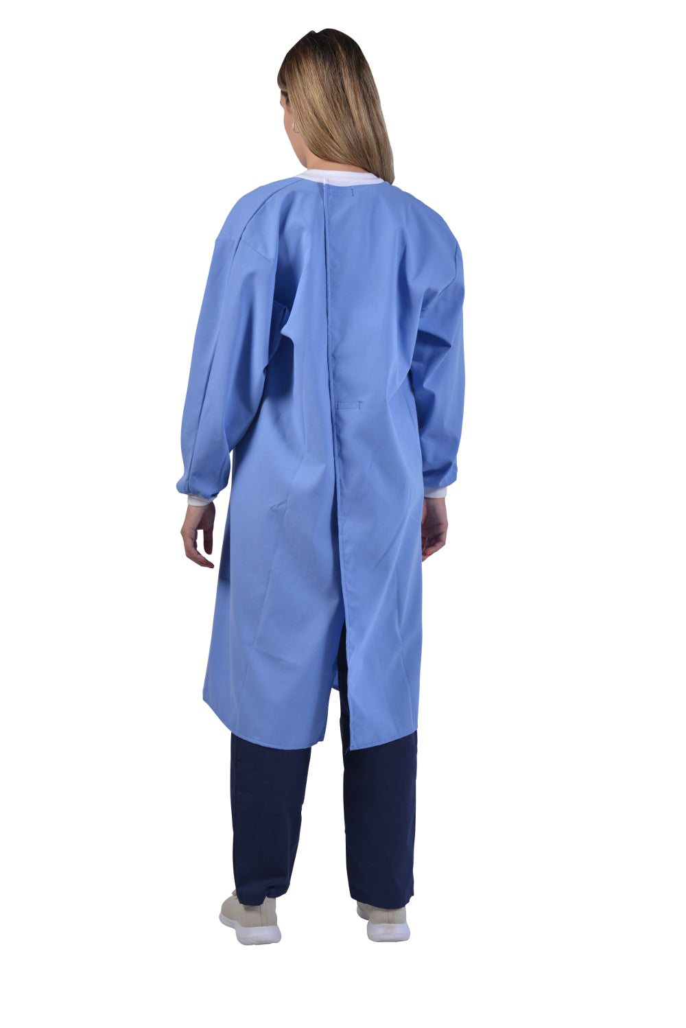 Blue - Avida Core Long Sleeve Gown (AAMI Level I Fabric)