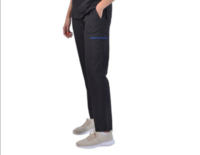 Black/Royal Blue Trim - Avida Athletic Scrub Pants