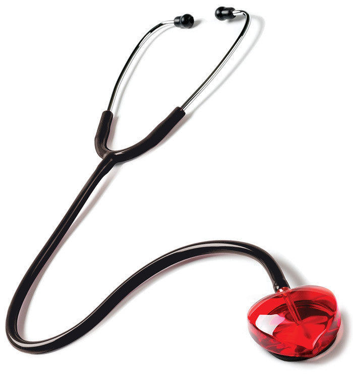 Red - Prestige Medical Clear Sound Heart Stethoscope - Heart Edition
