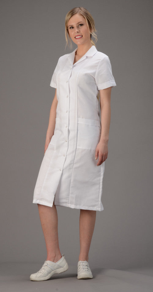 White - Avida Snap Front Dress