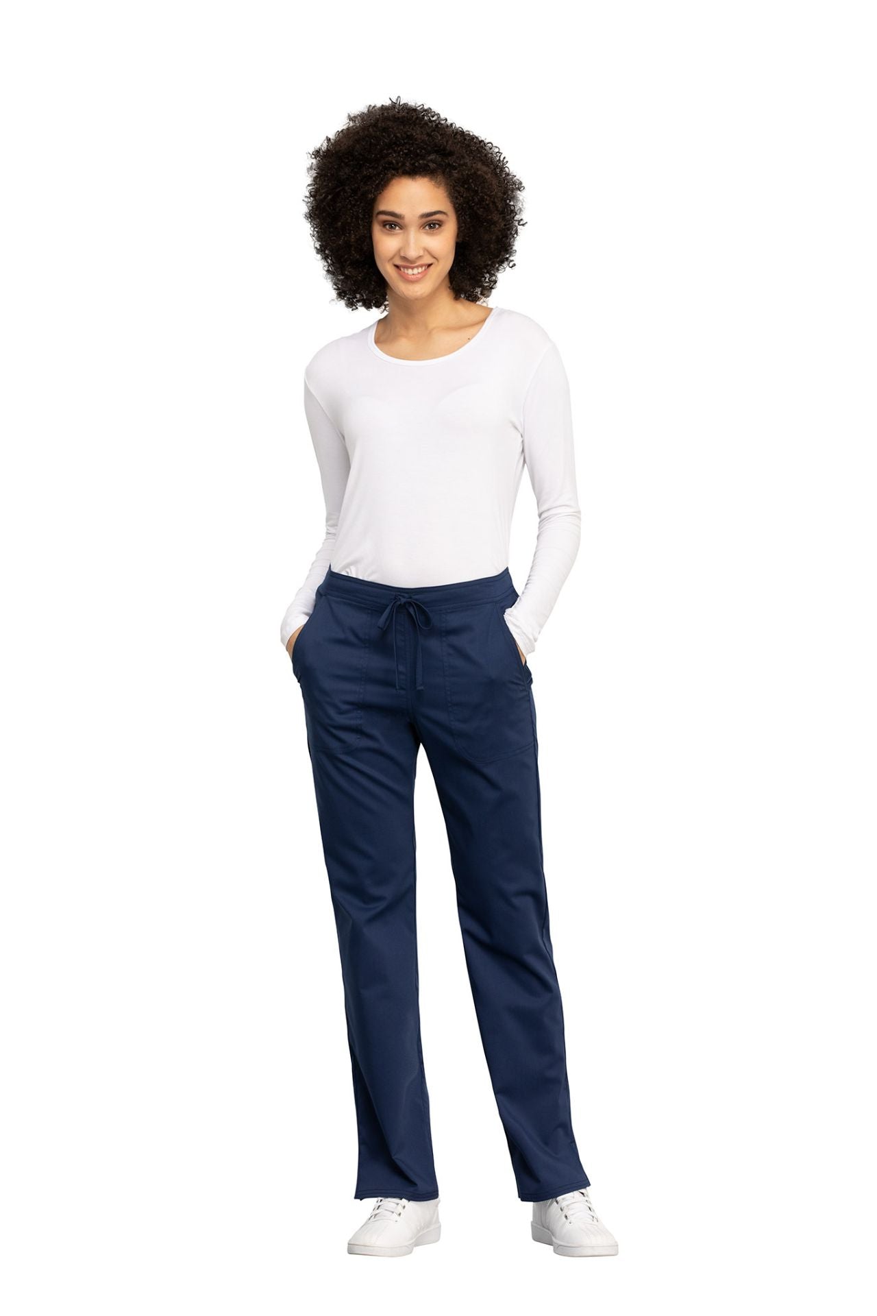 Navy - Cherokee Workwear Revolution Mid Rise Drawstring Pant