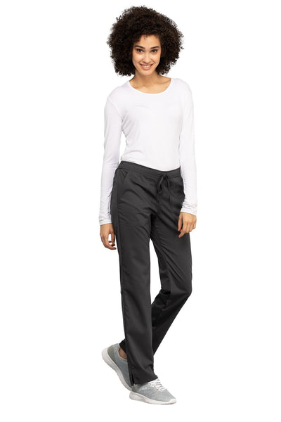 Pewter - Cherokee Workwear Revolution Mid Rise Drawstring Pant