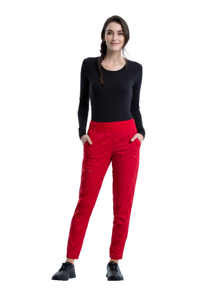 Red - Cherokee Workwear Revolution Natural Rise Jogger