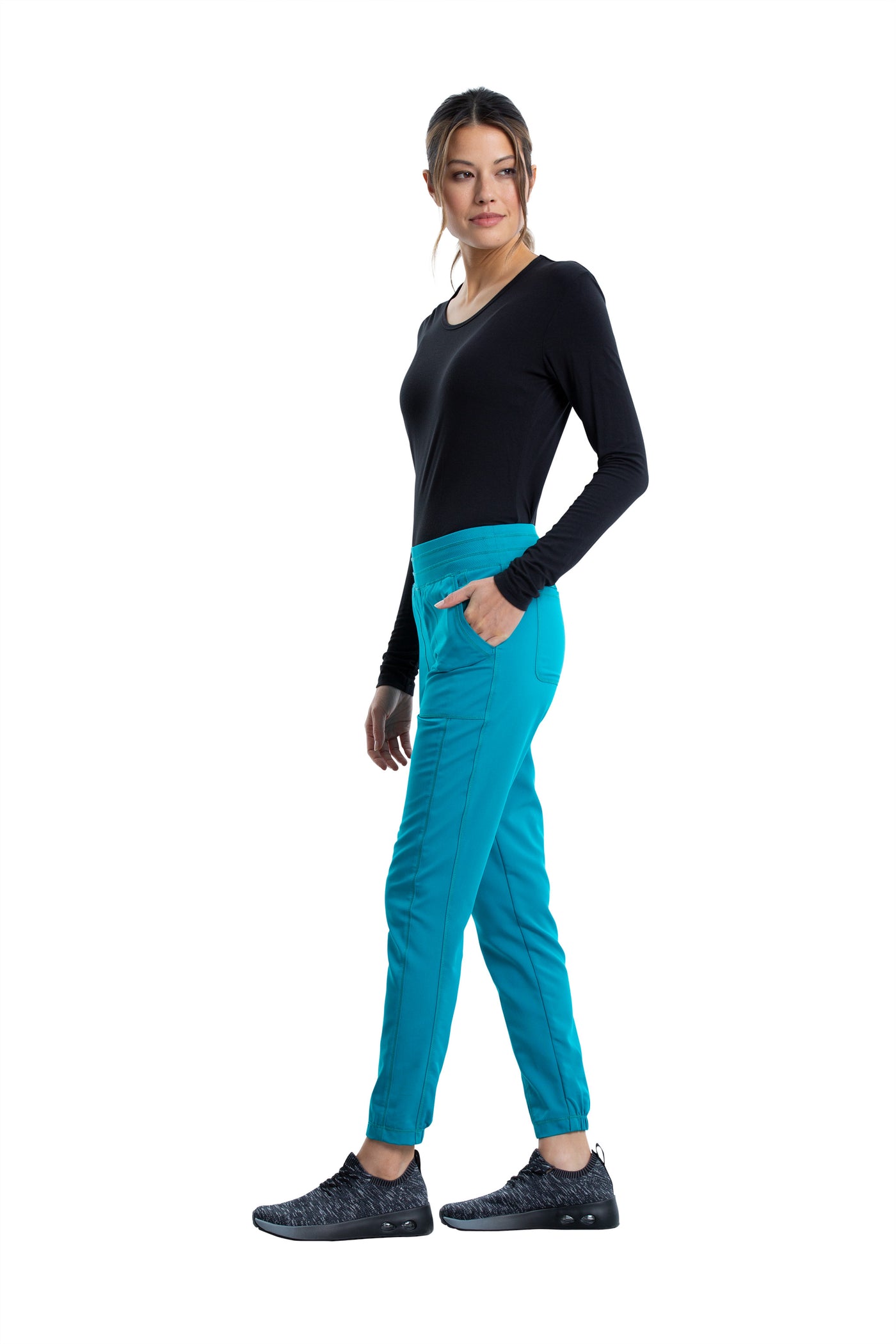 Teal Blue - Cherokee Workwear Revolution Natural Rise Jogger
