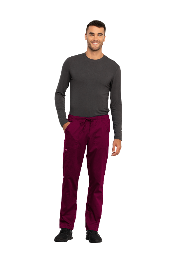 Wine - Cherokee Workwear Revolution Unisex Drawstring Cargo Pant