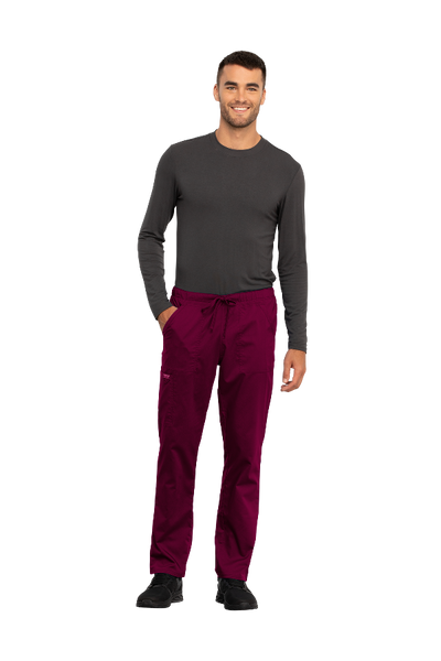 Wine - Cherokee Workwear Revolution Unisex Drawstring Cargo Pant