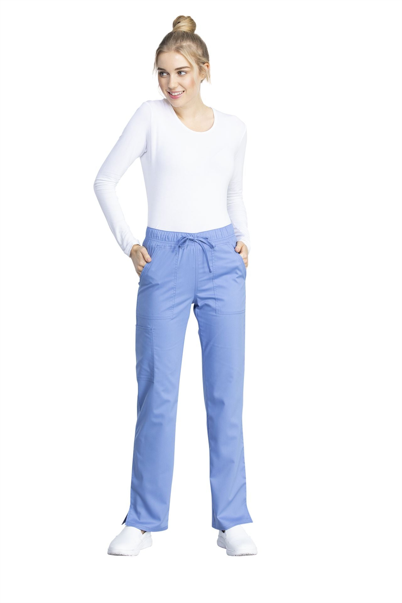 Ciel Blue - Cherokee Workwear Revolution Tech Unisex Mid Rise Drawstring Pant