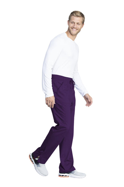Eggplant - Cherokee Workwear Revolution Tech Unisex Mid Rise Drawstring Pant