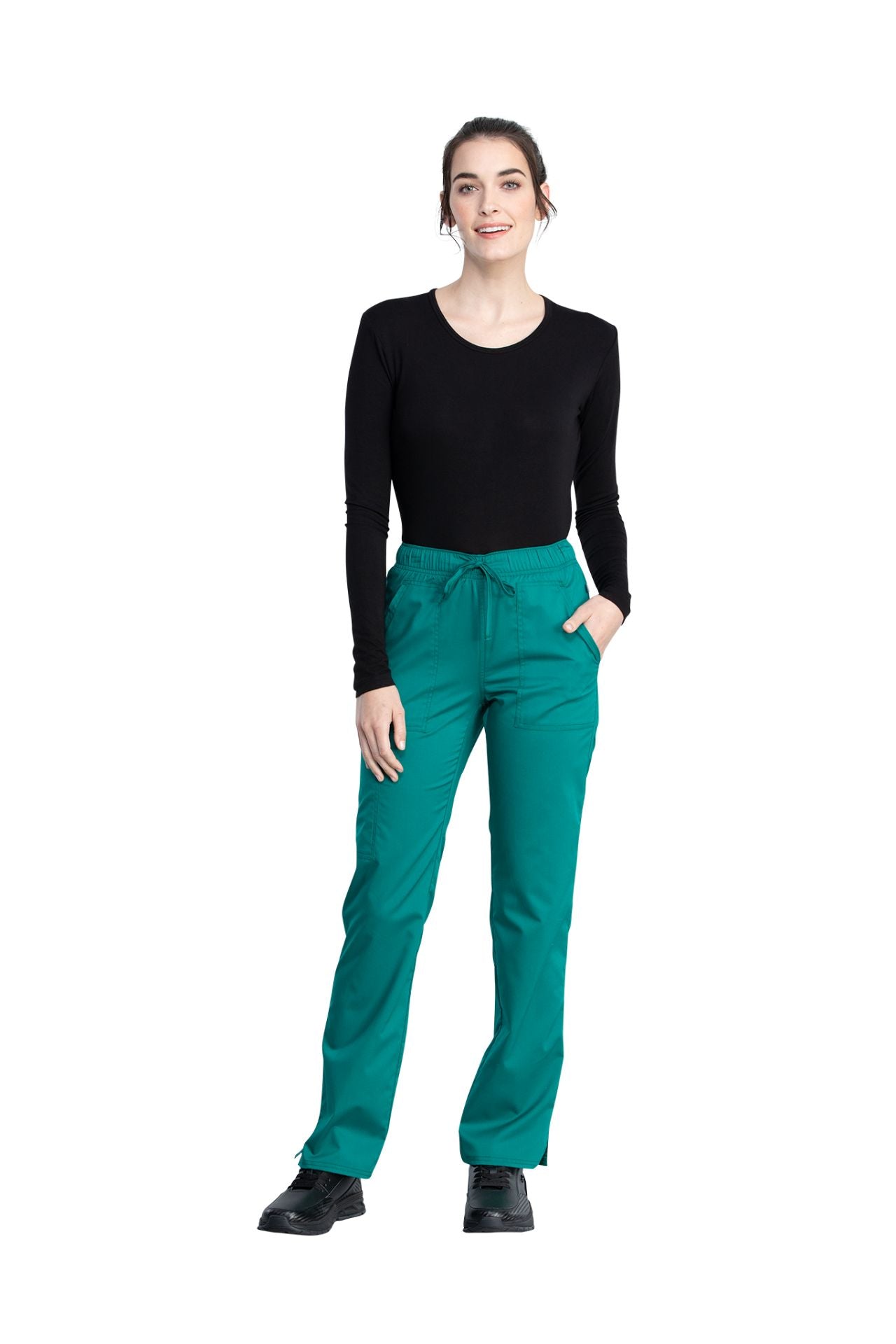 Hunter Green - Cherokee Workwear Revolution Tech Unisex Mid Rise Drawstring Pant