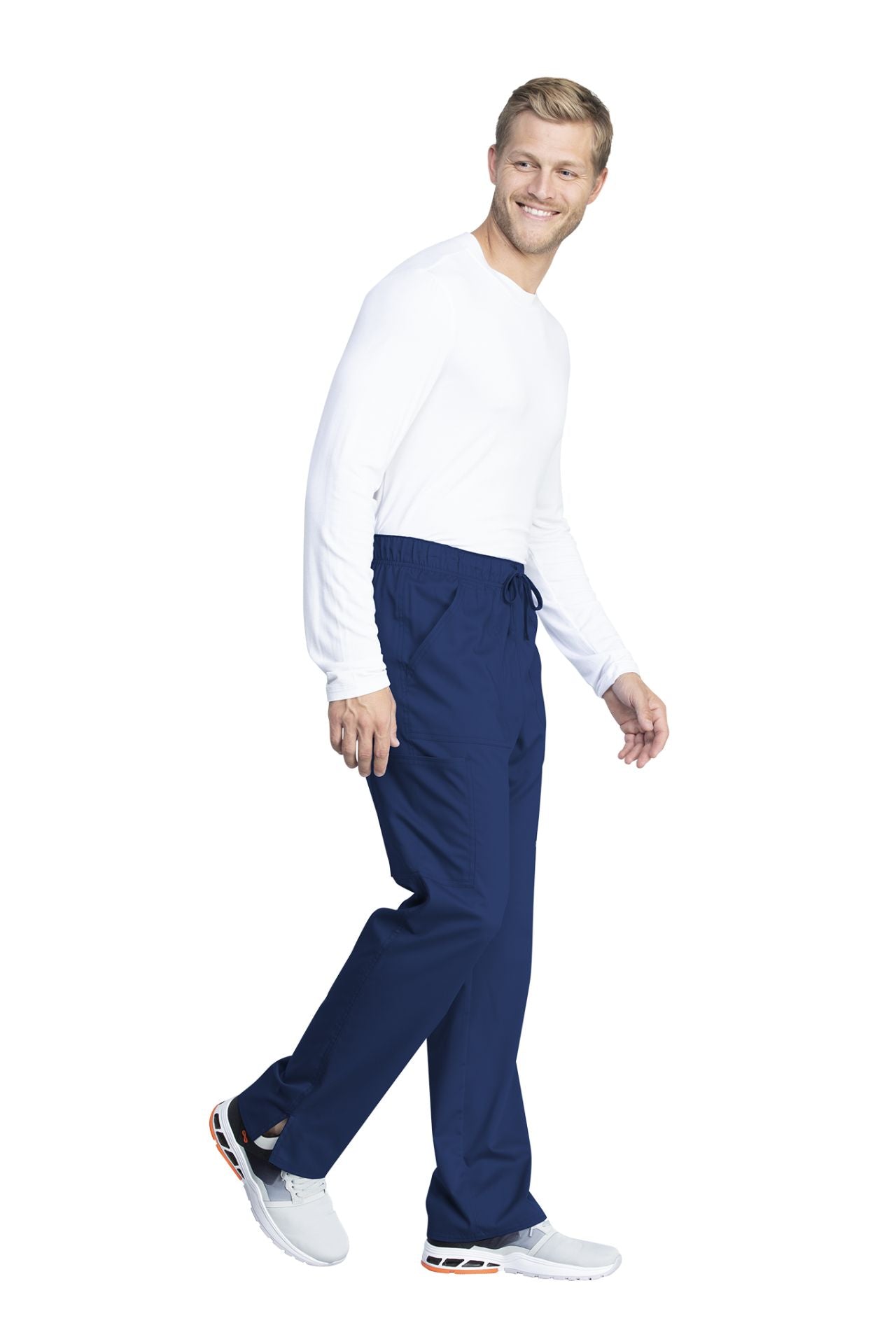 Navy - Cherokee Workwear Revolution Tech Unisex Mid Rise Drawstring Pant