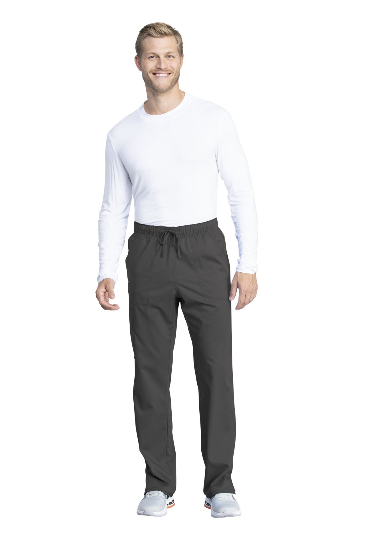 Pewter - Cherokee Workwear Revolution Tech Unisex Mid Rise Drawstring Pant