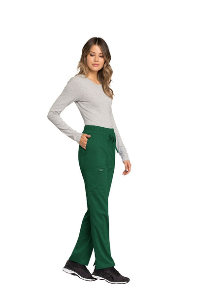 Hunter Green - Cherokee Workwear Revolution Mid Rise Drawstring Cargo Pant