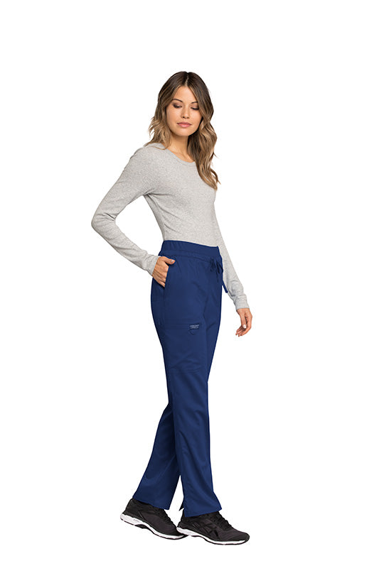 Navy - Cherokee Workwear Revolution Mid Rise Drawstring Cargo Pant