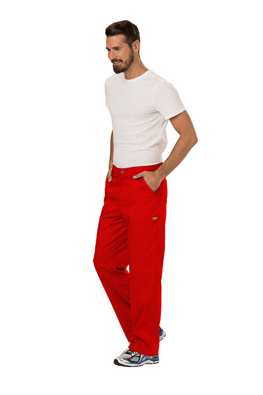 Red - Cherokee Workwear Revolution Men's Fly Front Cargo Pant