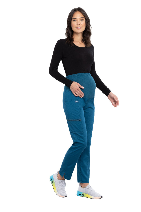 Caribbean Blue - Cherokee Workwear Revolution Maternity Pull On Pant