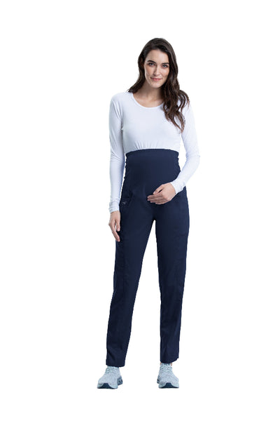 Navy - Cherokee Workwear Revolution Maternity Pull On Pant