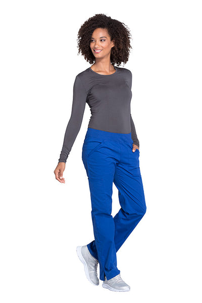 Galaxy Blue - Cherokee Workwear Professionals Mid Rise Pull On Cargo Pant