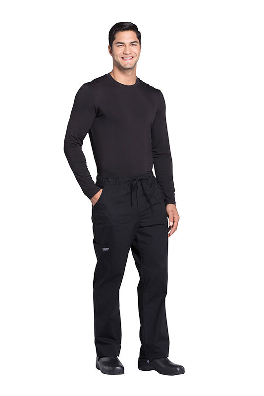 Black - Cherokee Workwear Professionals Men's Fly Front Cargo Pant