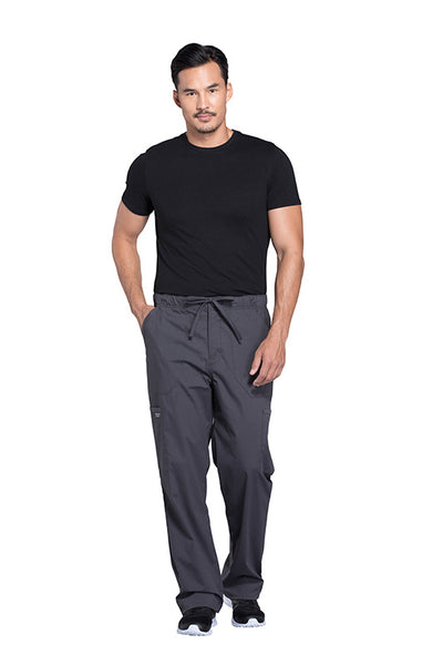 Pewter - Cherokee Workwear Professionals Men's Fly Front Cargo Pant