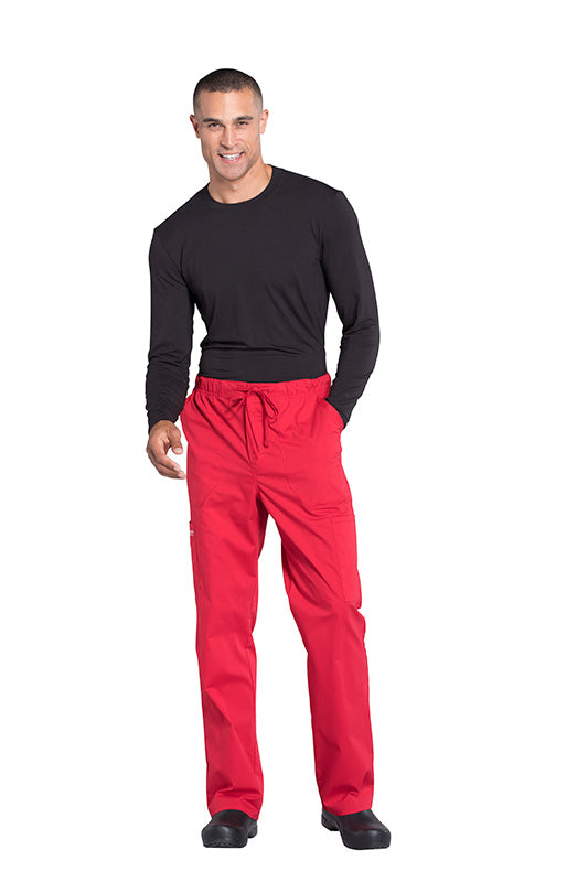 Red - Cherokee Workwear Professionals Men's Fly Front Cargo Pant