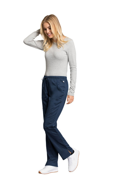 Navy - Cherokee Workwear Revolution Tech Mid Rise Drawstring Pant