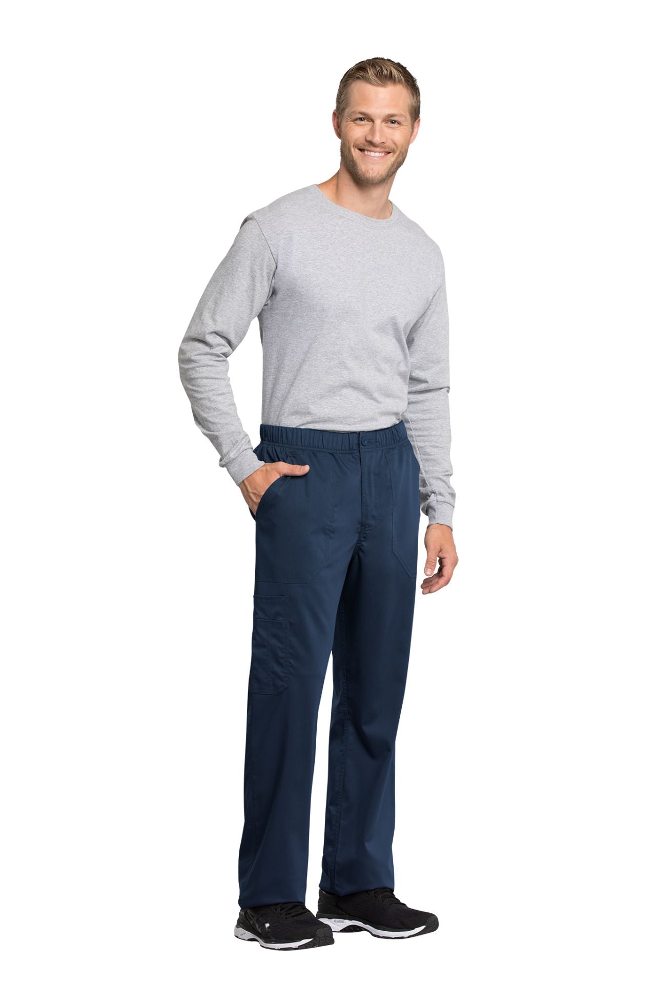 Navy - Cherokee Workwear Revolution Tech Men's Fly Front Cargo Pant