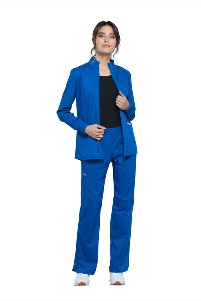 Royal - Cherokee Workwear Revolution Zip Front High Low Jacket