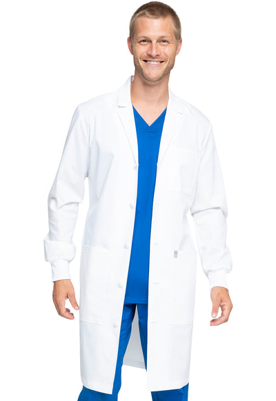 White - Cherokee Workwear Revolution Tech 40” Unisex Antimicrobial Fluid Barrier Lab Coat