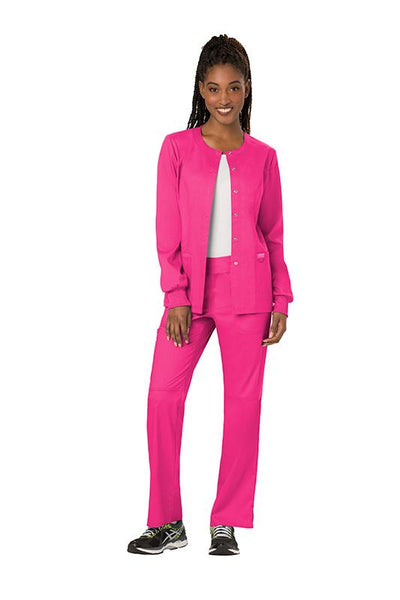 Electric Pink - Cherokee Workwear Revolution Snap Front Jacket