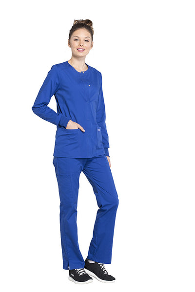 Galaxy Blue - Cherokee Workwear Professionals Snap Front Jacket