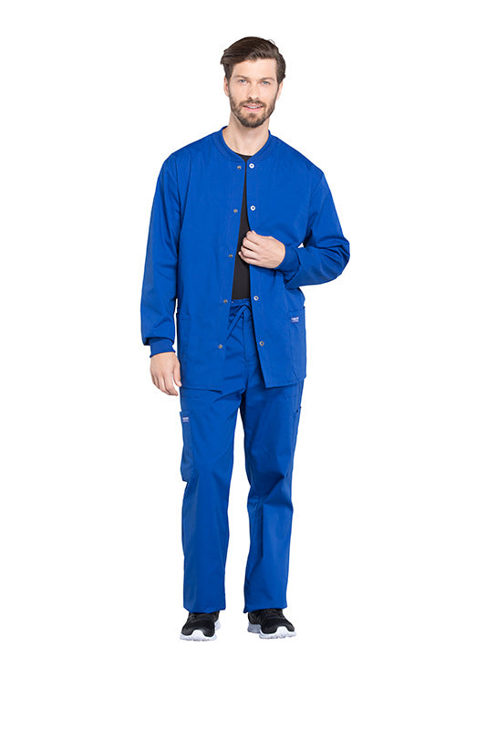 Galaxy Blue - Cherokee Workwear Professionals Men's Snap Front Jacket