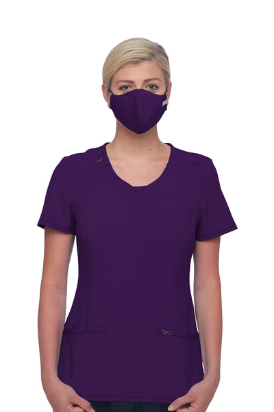 Eggplant - Cherokee Workwear Revolution Tech Face Covering (Pack Of 5)