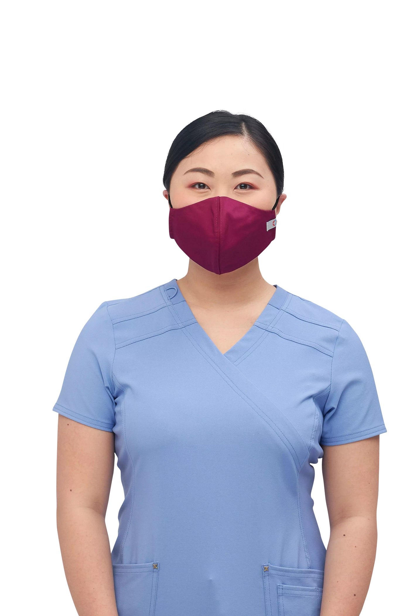 Wine - Cherokee Workwear Revolution Tech Face Covering (Pack Of 5)