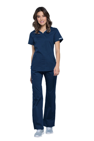 Navy - Cherokee Workwear Revolution V-Neck Top