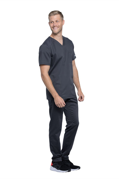 Pewter - Cherokee Workwear Revolution Men's V-Neck Top