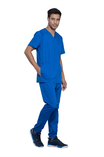 Royal - Cherokee Workwear Revolution Men's V-Neck Top