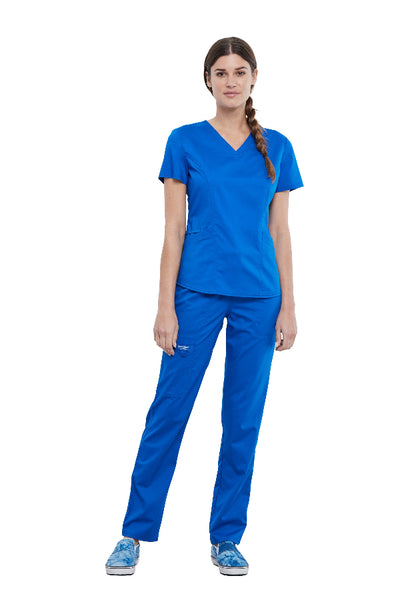 Royal - Cherokee Workwear Revolution Petite V-Neck Top
