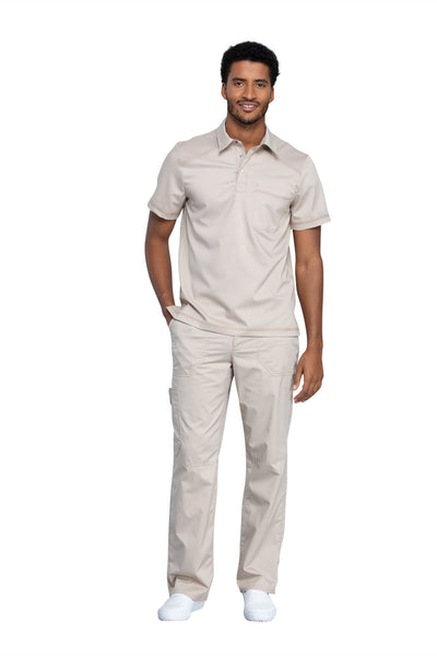 Khaki - Cherokee Workwear Revolution Men's Polo Shirt