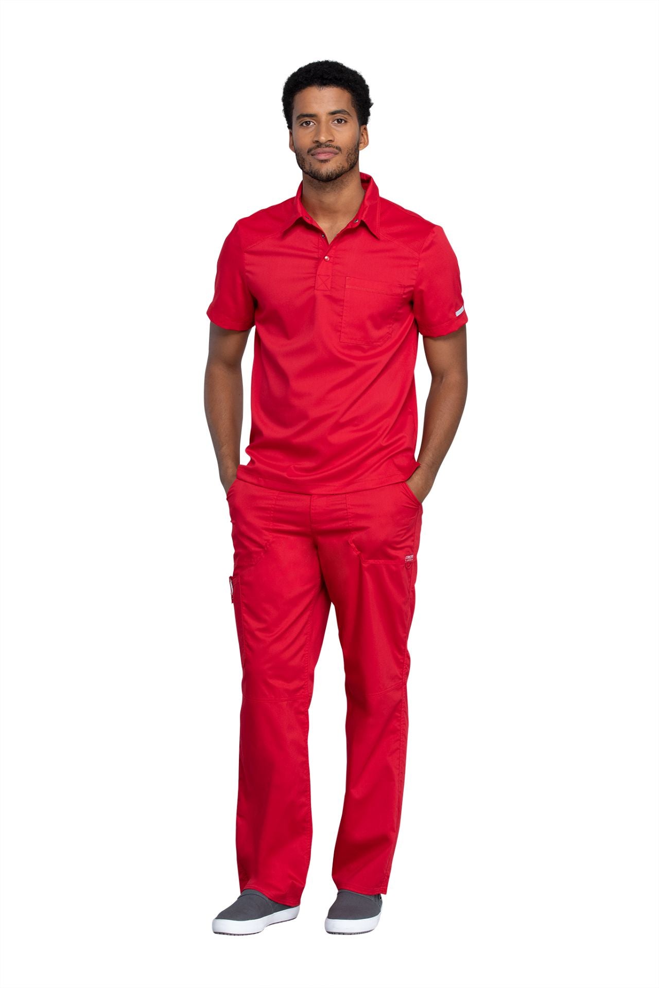 Red - Cherokee Workwear Revolution Men's Polo Shirt