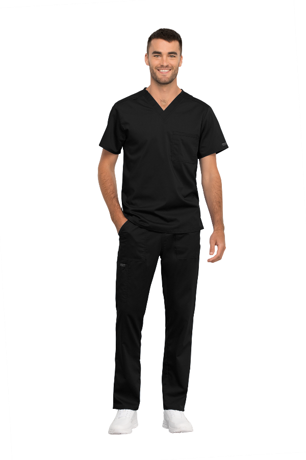 Black - Cherokee Workwear Revolution Unisex V-Neck Top