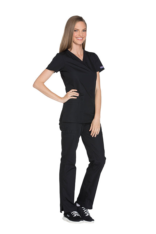 Black - Cherokee Workwear Originals V-Neck Top