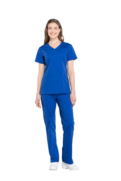 Galaxy Blue - Cherokee Workwear Professionals Mock Wrap Top