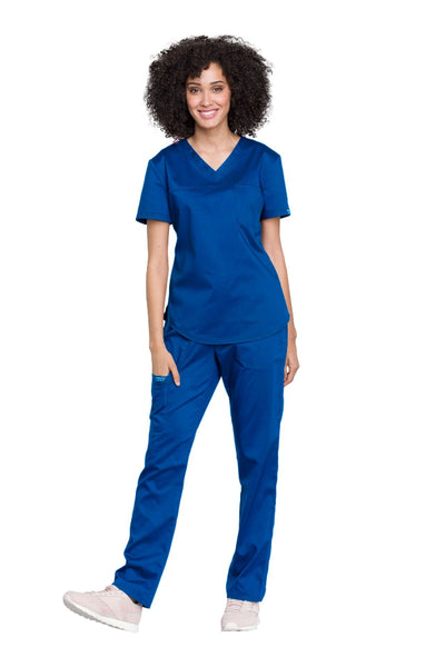 Royal - Cherokee Workwear Revolution Tuckable V-Neck O.R. Top
