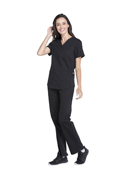 Black - Cherokee Workwear Professionals V-Neck Top