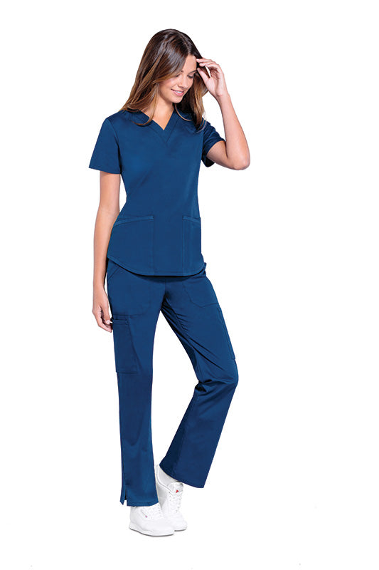 Navy - Cherokee Workwear Professionals V-Neck Top